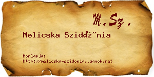 Melicska Szidónia névjegykártya